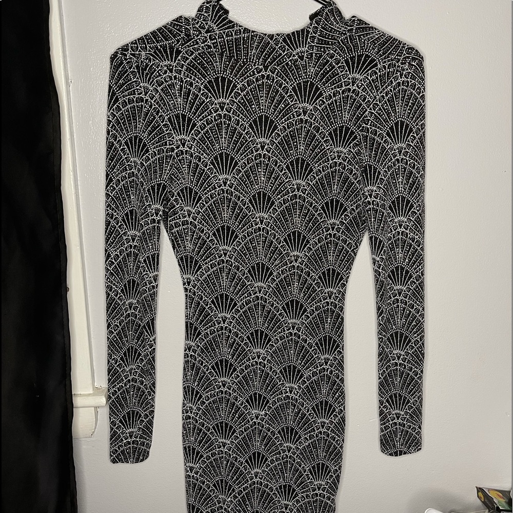 H&M Sparkle Printed Bodycon Dress